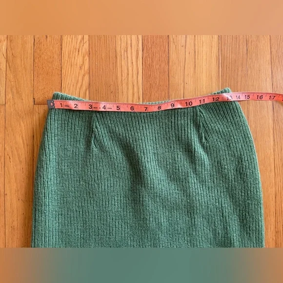 50s Vintage Jantzen Green Knit Skirt - Picture 5 of 10